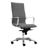 Zetti High Back Executive Grey Leather Chair