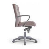 Nuovo Mid Back Executive Chocolate Brown Leather Chair