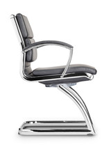 Livello Guest Chair Black Leather
