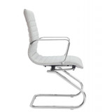 Zetti Visitor White Leather Chair