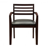 Fascino Espresso Wood Guest Chair
