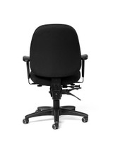 Madrid Mid-Back Fully Upholstered Intensive Task Chair w/ Seat Slider