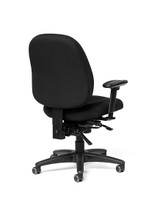 Madrid Mid-Back Fully Upholstered Intensive Task Chair w/ Seat Slider