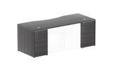 Rectangular desk shell ??? White glass modesty panel