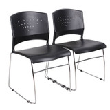 Plastic stackable chairs
