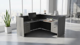 KUL L-Shape Reception Desk   71X72  (Right) w 2 BF Ped
