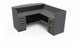 KUL L-Shape Reception Desk   71X72 (Right) w 1 BBF And 1 FF Ped