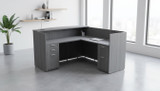 KUL L-Shape Reception Desk   71X72 (Right) w 1 BBF And 1 FF Ped
