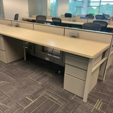 Pre-Owned Herman Miller Benching Station 72"W x 30"D with Upmounted Power & Pedestal in Orlando | Orlando Office Furniture