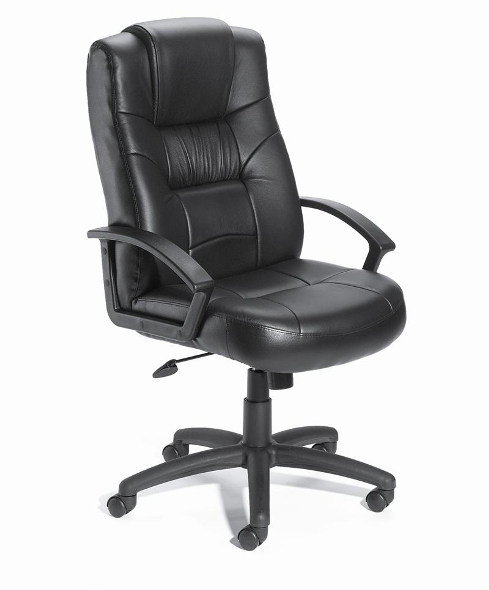 boss high back leatherplus office chair with armrests