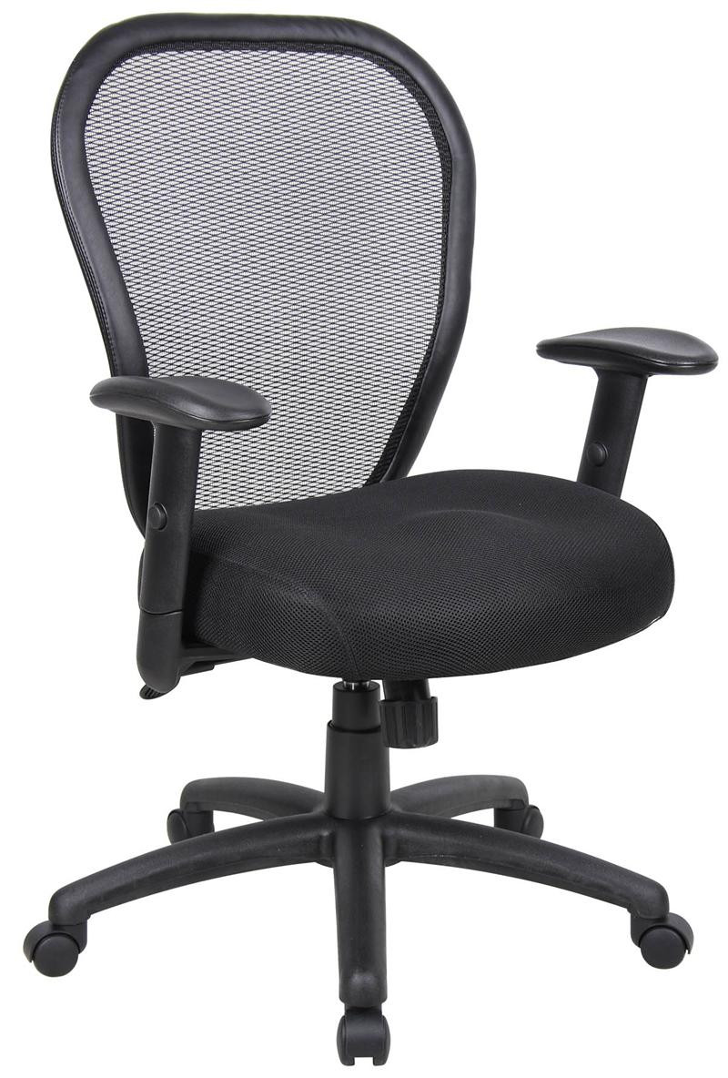 BOSS Office Products MESH CHAIR W/KD047 MECHANISM,034 ARM, MESH SEAT BL-152