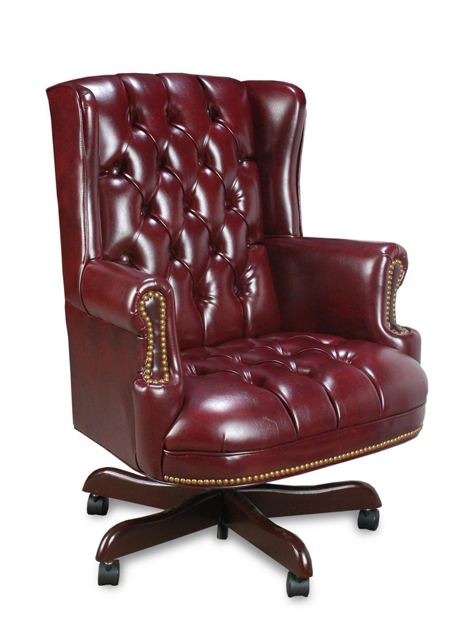 button back wing chair