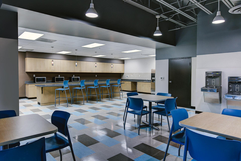Business office with cubicle workstations and task chairs installed by Orlando Office Furniture