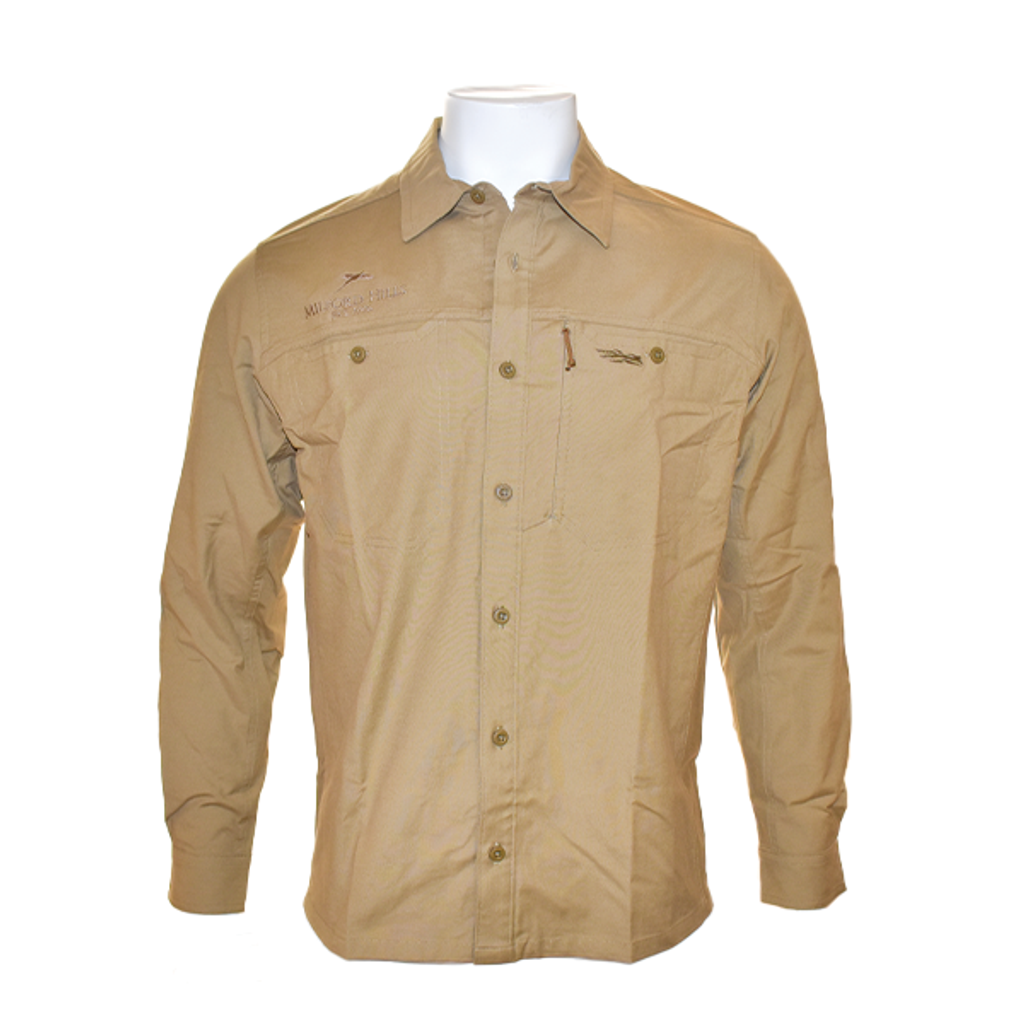 ★BORN SLIPPY★ Mono Star OffShoulder Stripe TShirt Khaki Sitka Harvester Shirt - Milford Hills