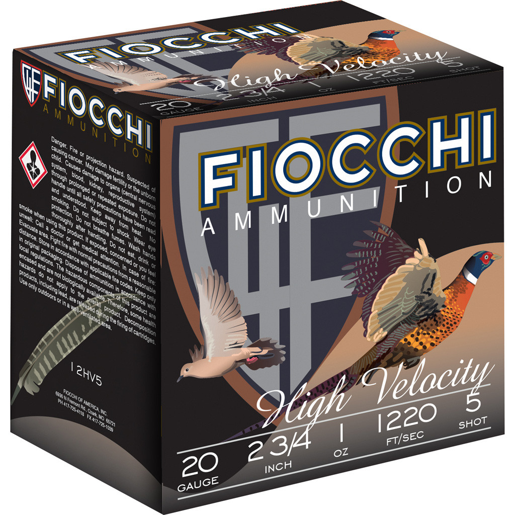 Fiocchi 20ga 2&3/4 5 shot