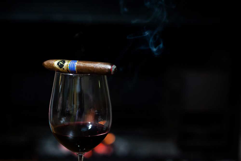 El Septimo Sacred Arts Collection Michelangelo cigar and Marquês de Borba Red wine 2021 pairing