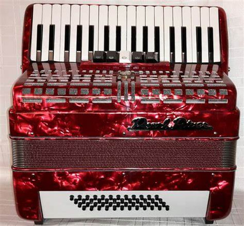 Pearl River 48 Bass Accordion (Red)