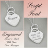 Granddaughter Personalised Solid Silver Heart Necklace