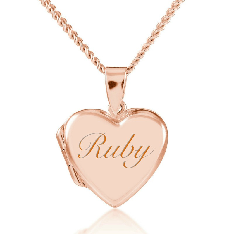 18ct Rose Gold Vermeil Heart Locket 
