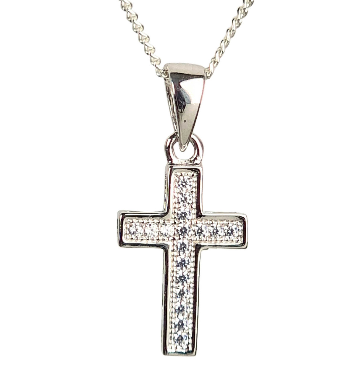 Stainless Steel Holy Cross Pendant with Chain