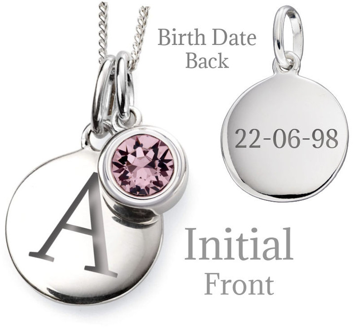 Round Bezel Birthstone Necklace For Women – BIRTHSTONES JEWELRY INC