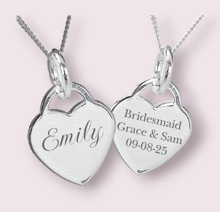 Bridesmaid Personalised Necklace, Sterling Silver