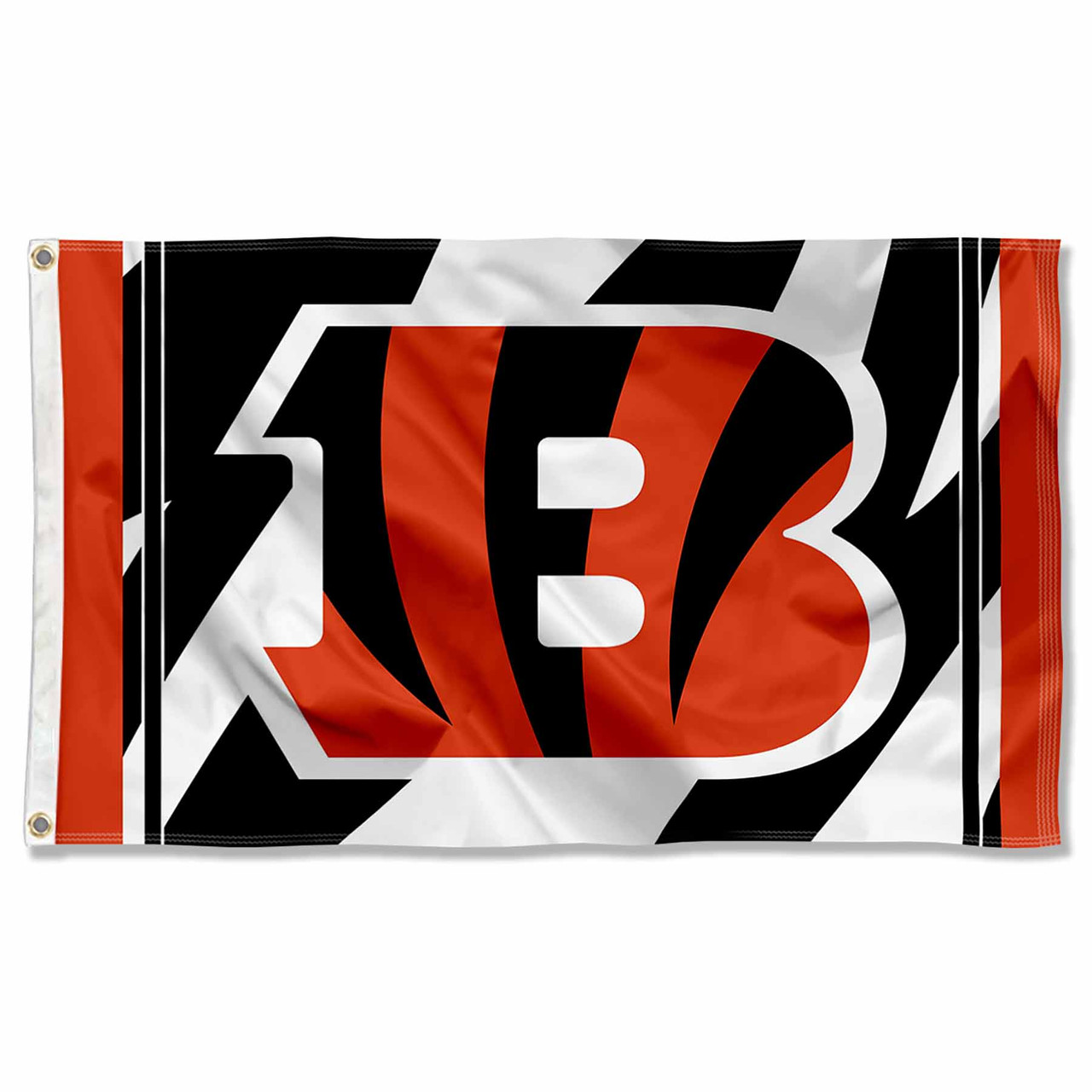 Cincinnati Bengals White Stripes 3x5 Banner Flag - State Street Products