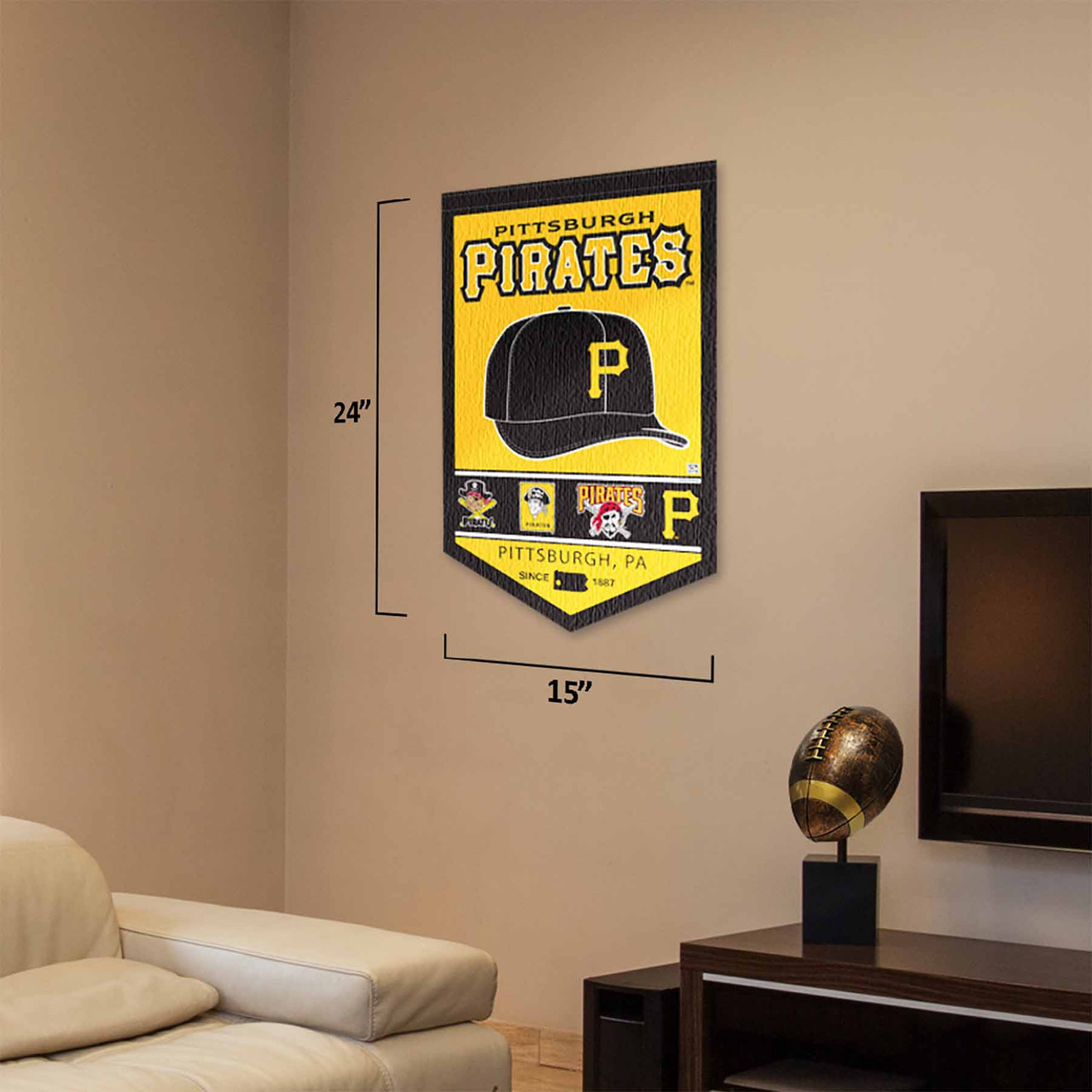 Pittsburgh Pirates Logo Evolution Heritage Banner – Palm Beach Autographs  LLC