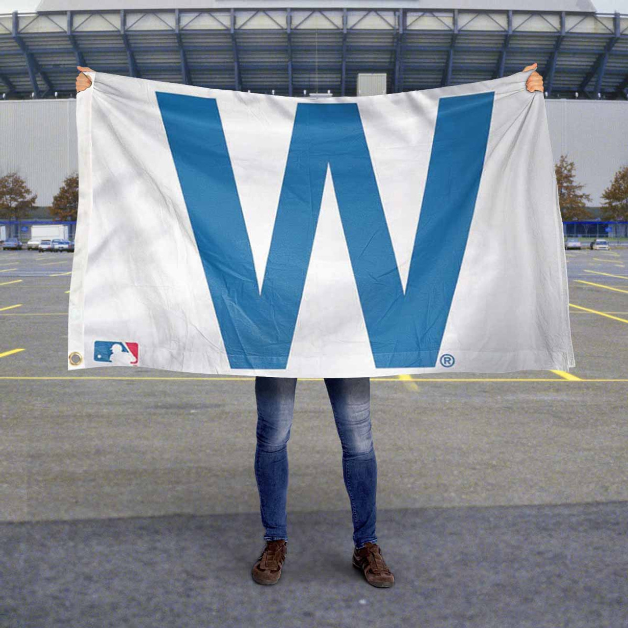 Chicago Cubs 3'x5' W Win Flag - Clark Street Sports