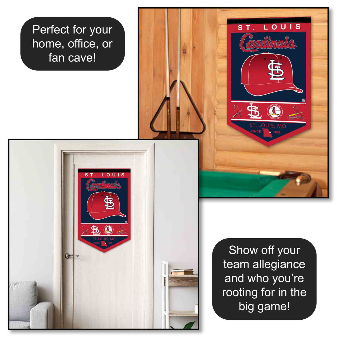 St. Louis Cardinals History Heritage Logo Banner State Street Products