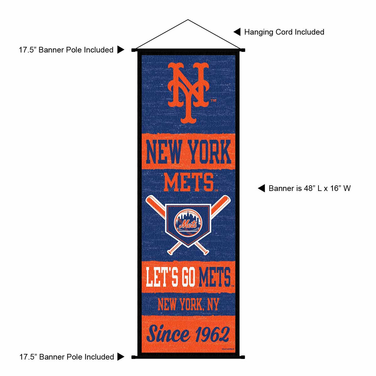 1962 NEW YORK METS Poster Decor Gift Wall Art 1962 Opening Day 