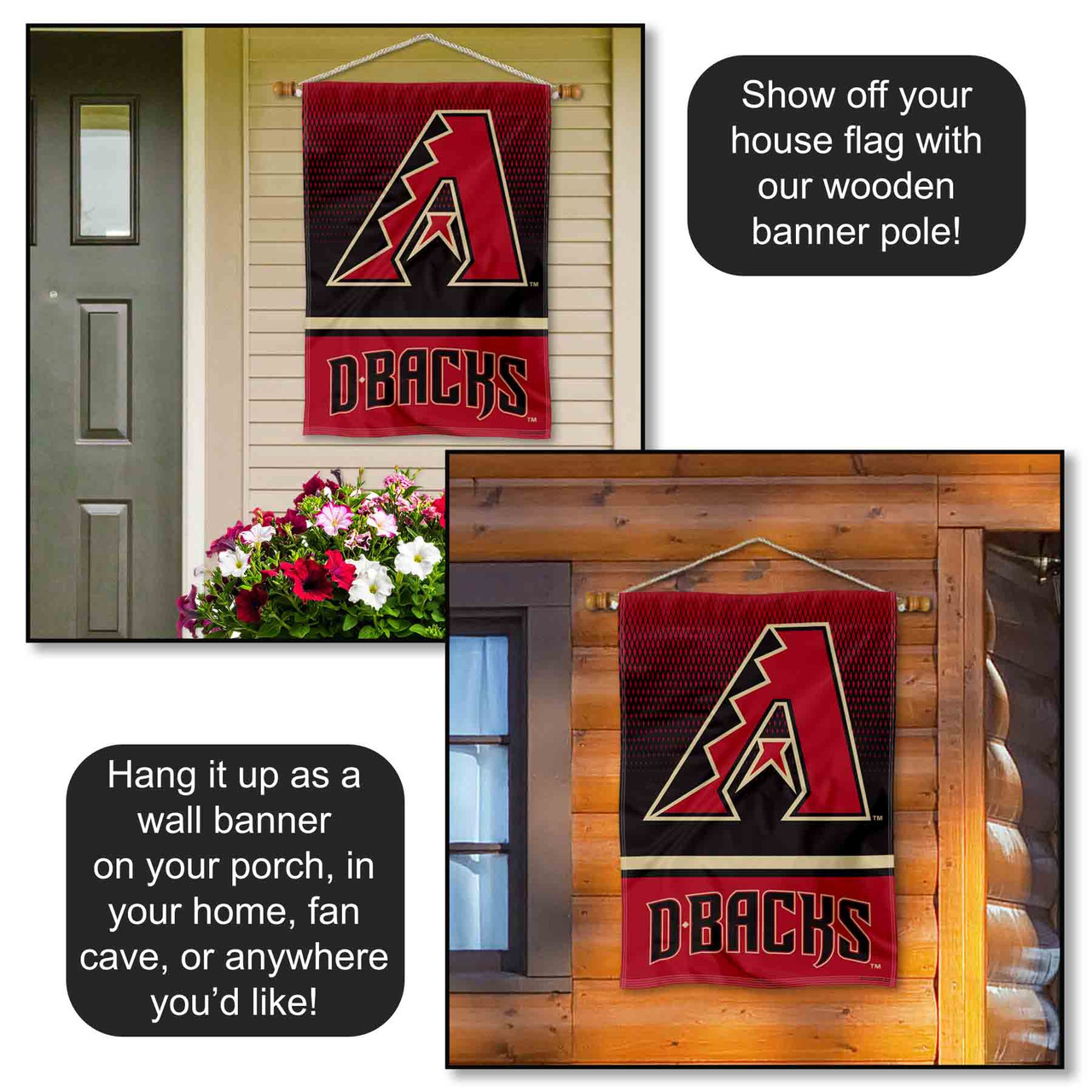 Arizona Diamondbacks Double Sided House Flag - State Street Products