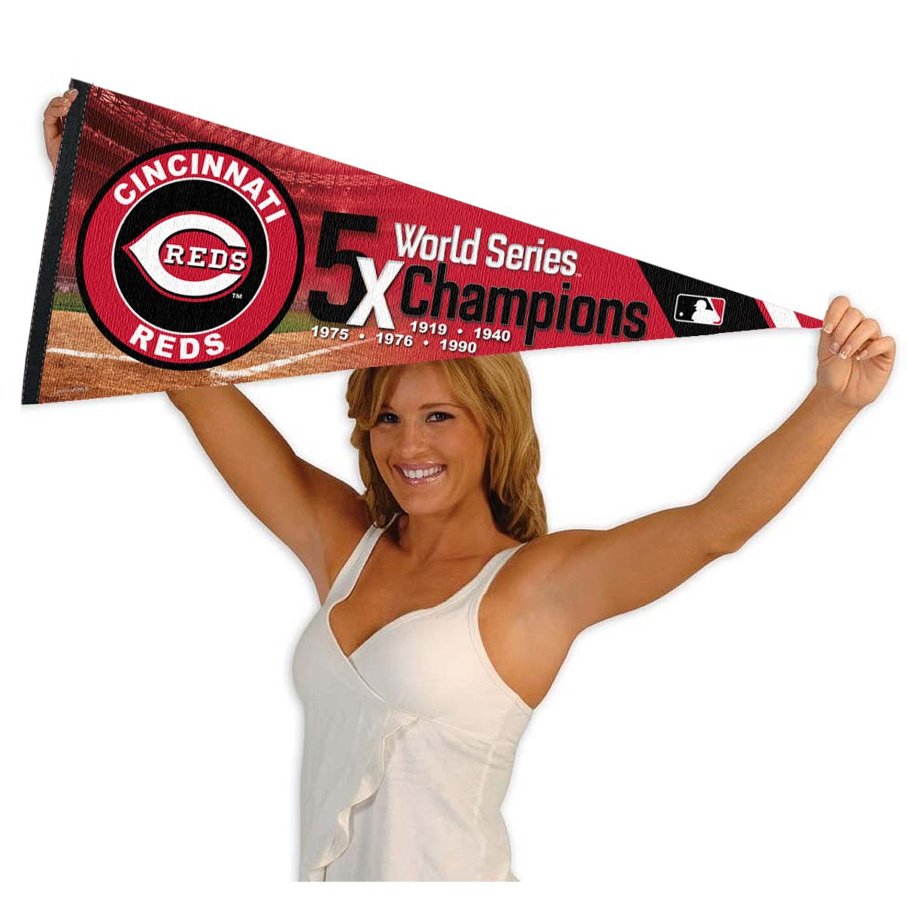 1975 Cincinnati Reds World Series Champions Pennant