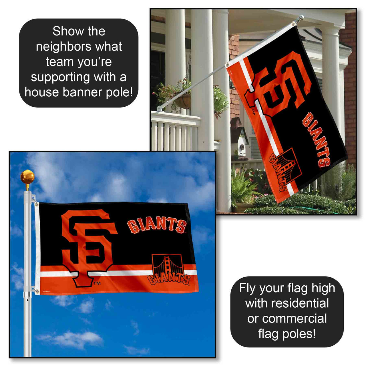 WinCraft San Francisco Giants 3x5 Foot Banner Flag - Officially Licensed