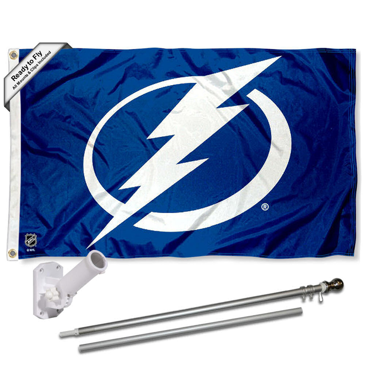 Tampa Bay Lightning Flag Pole and Bracket Kit - State Street Products