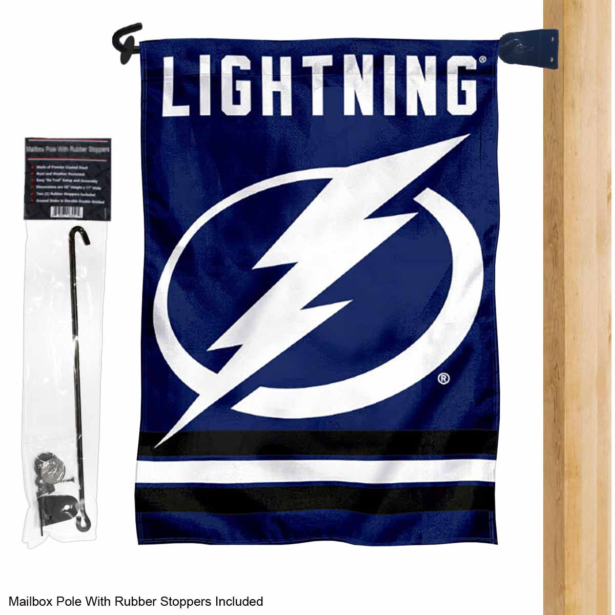 WinCraft Team Garden Flag & Mailbox Post Mount Set – Double Sided 13x18 Inch Flag With Pole Holder