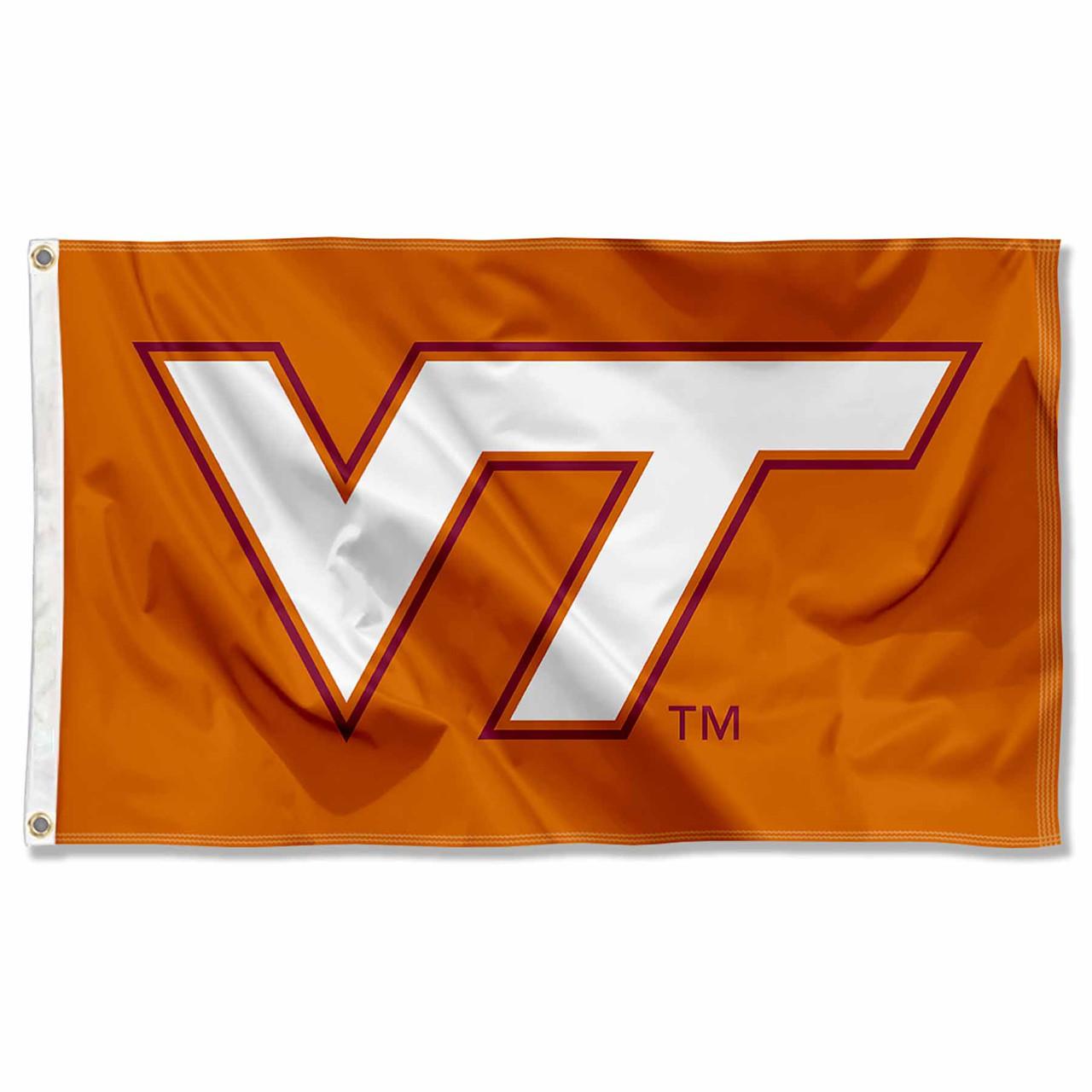Virginia Tech Hokies Orange VT Logo Flag - State Street Products