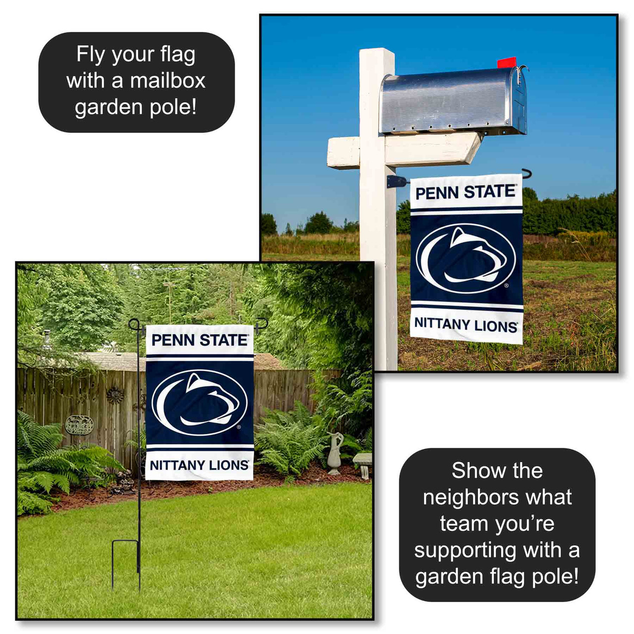 Penn State Lion Head Pennant 6 x 15 Nittany Lions (PSU