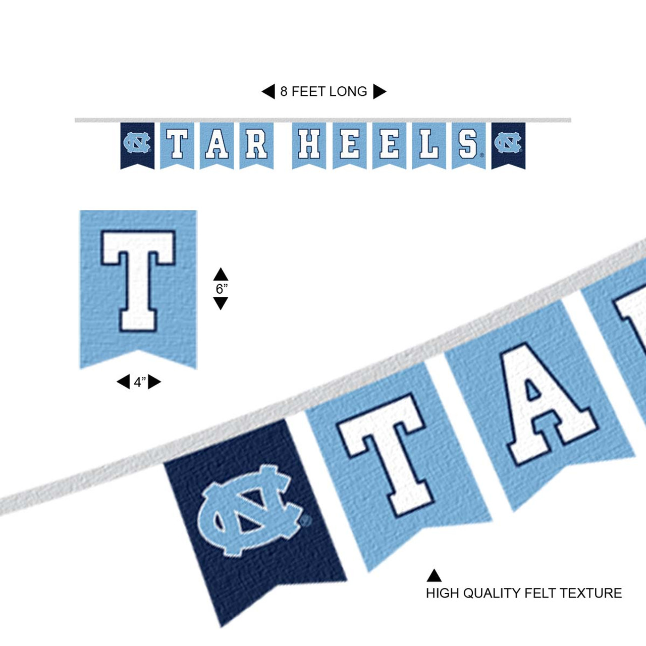 North Carolina Tar Heels Banner String Pennant Flags