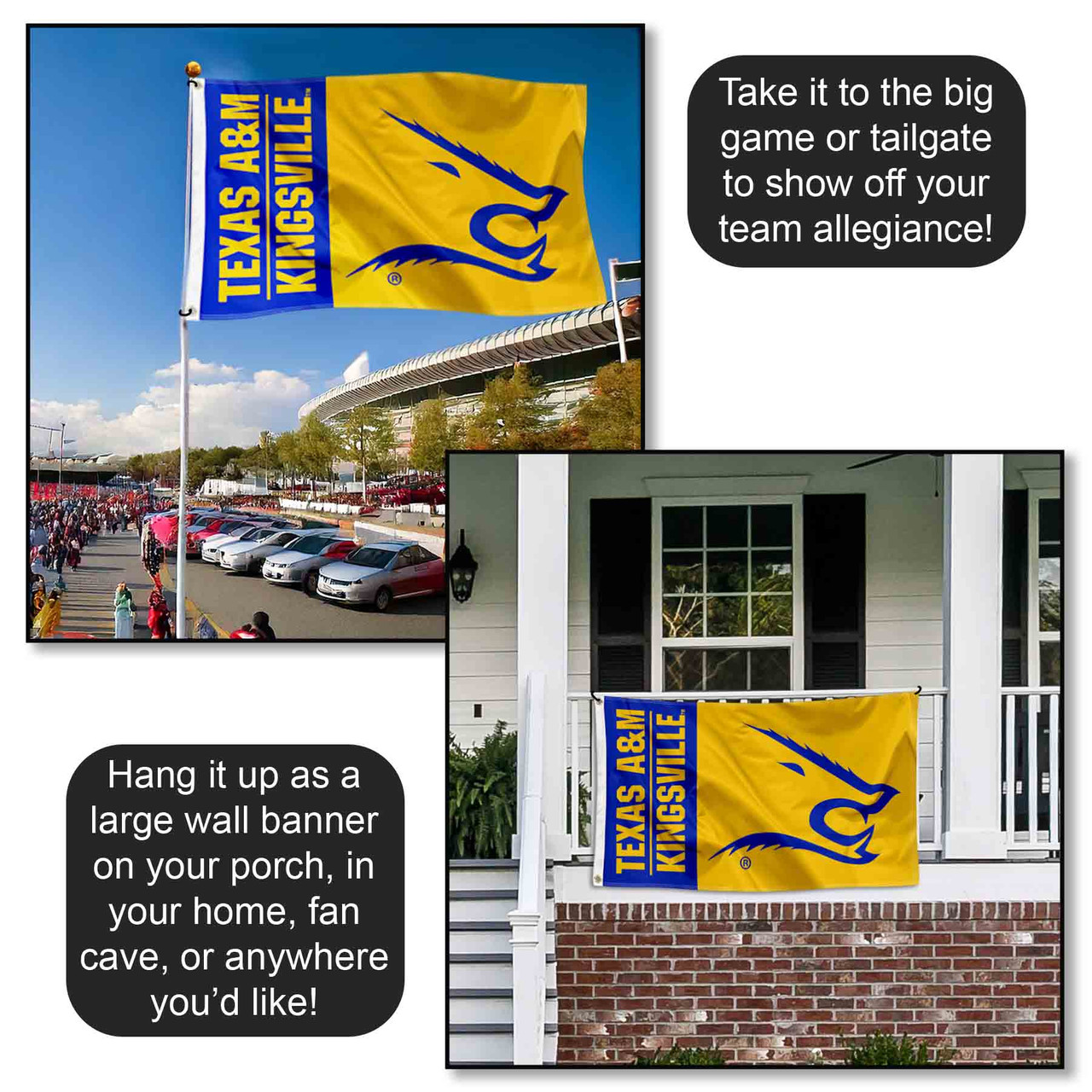 Texas A&M Kingsville Javelinas Flag - State Street Products