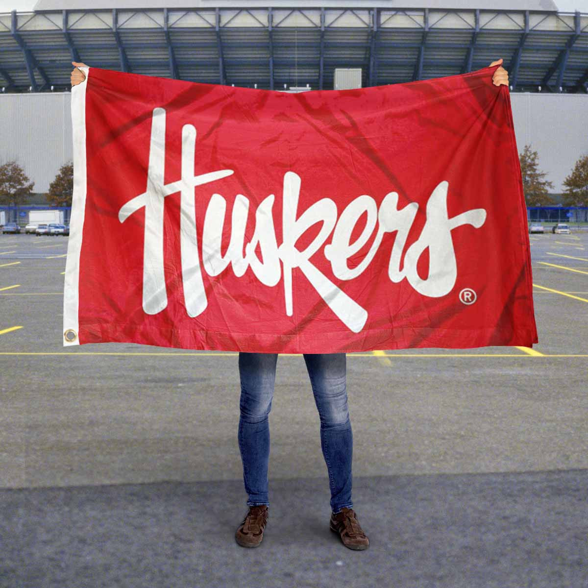 Script Nebraska Nebraska Huskers Script Huskers Flag - State Street Products