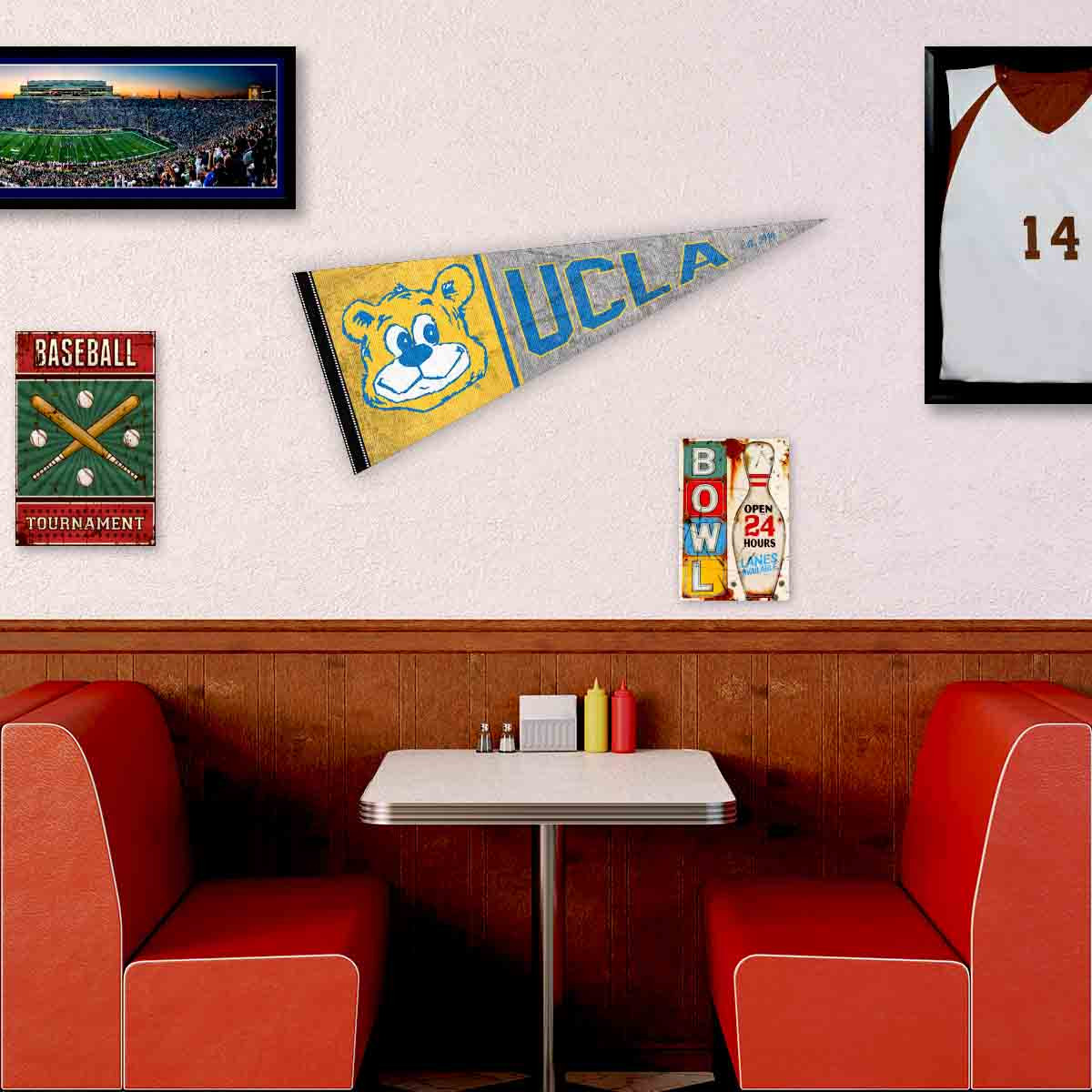 UCLA Bruins Throwback Retro Vintage Pennant Flag - State Street