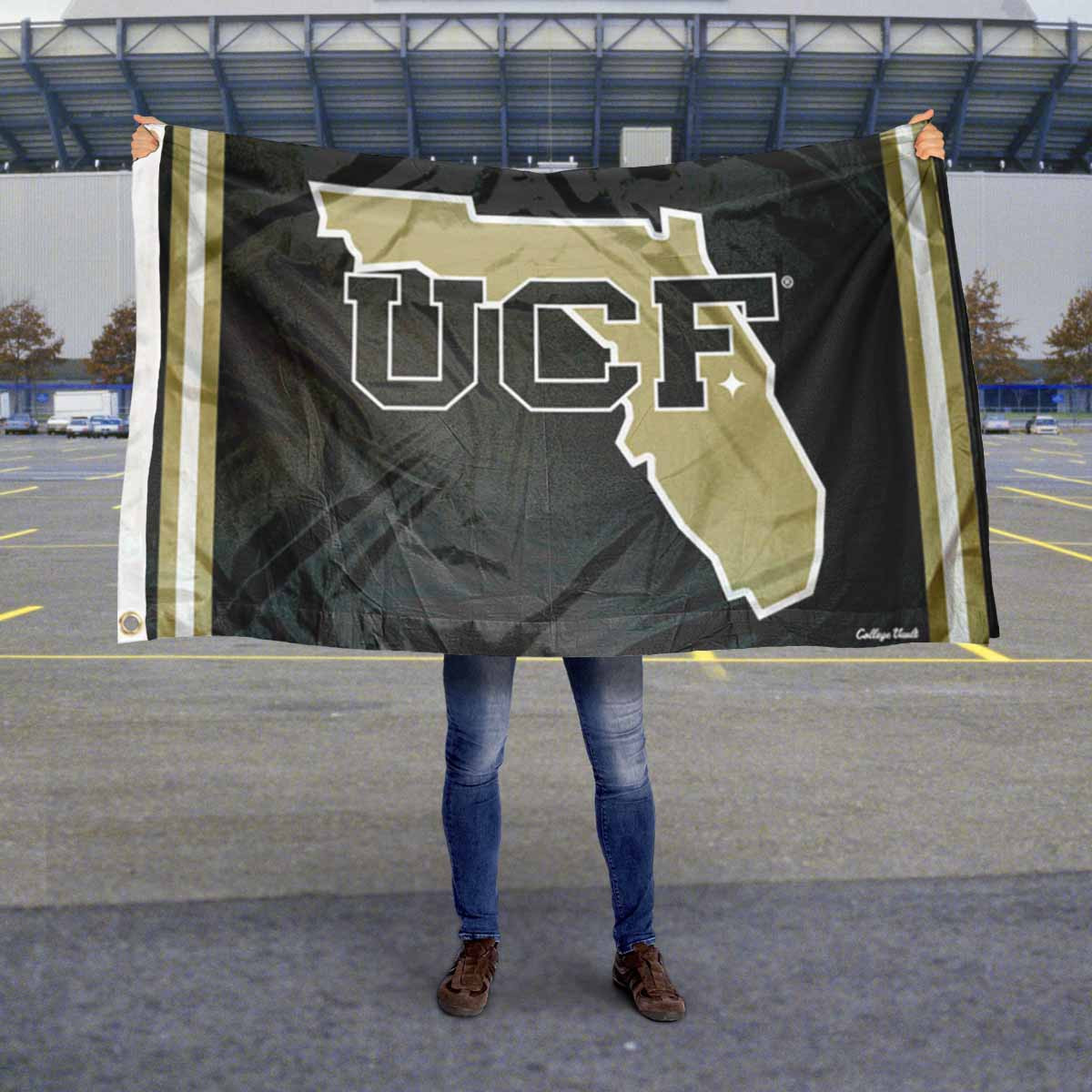 Adesivo UCF Central Florida Knights - Formato 10x10 Cm - Resistente Alle Intemperie