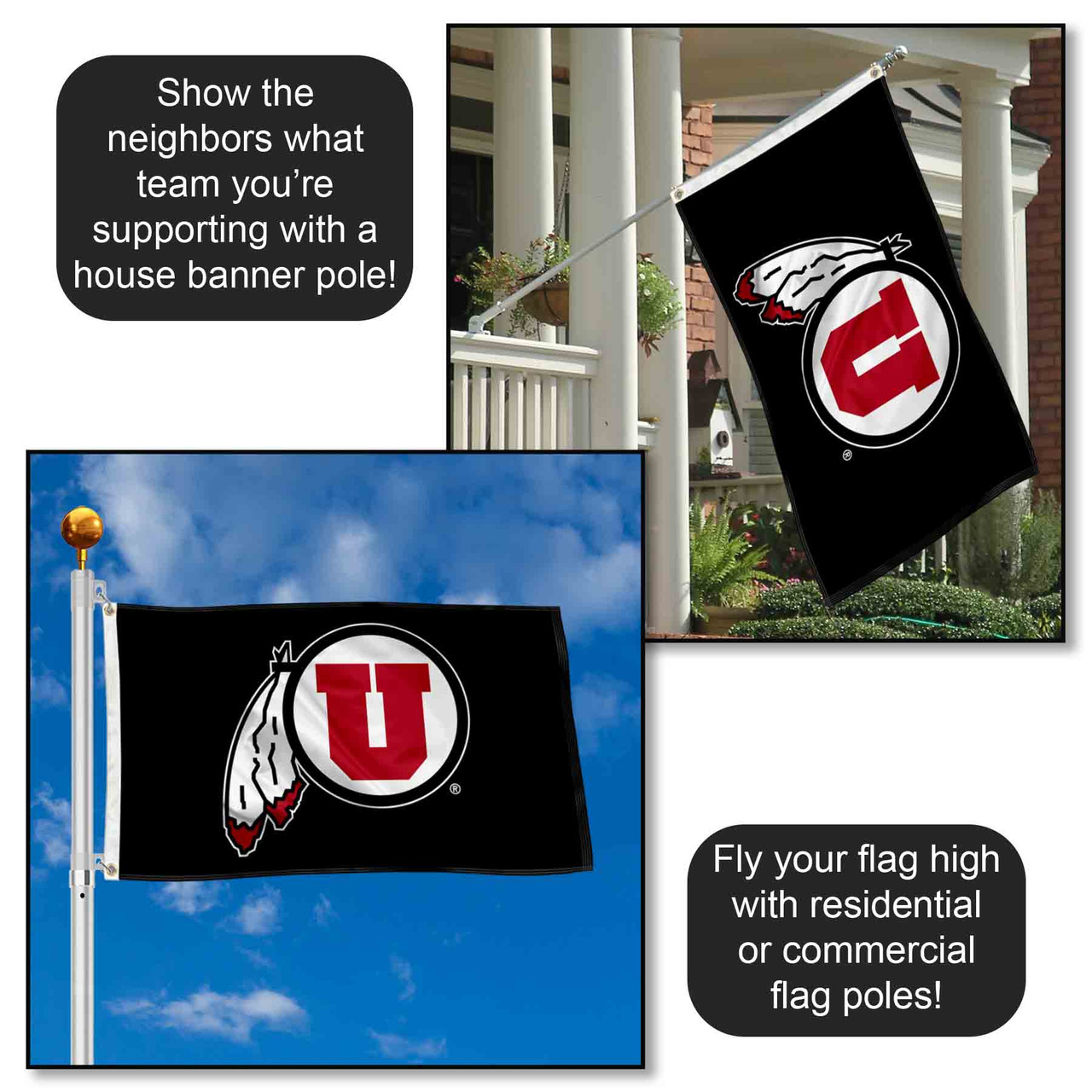 University Of Utah Utes 3' X 5' NCAA College Flag – Official Team Banner, New