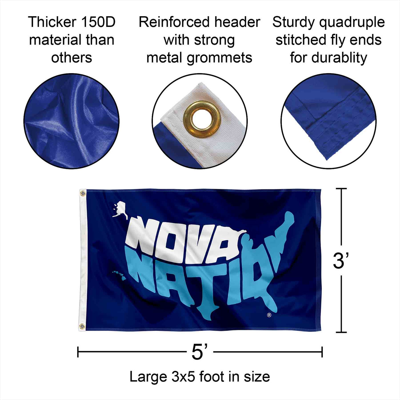 Villanova Wildcats Nova Nation Flag - State Street Products