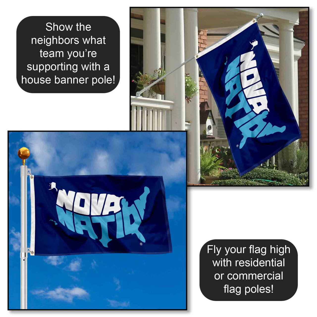 Villanova Wildcats Nova Nation Flag - State Street Products
