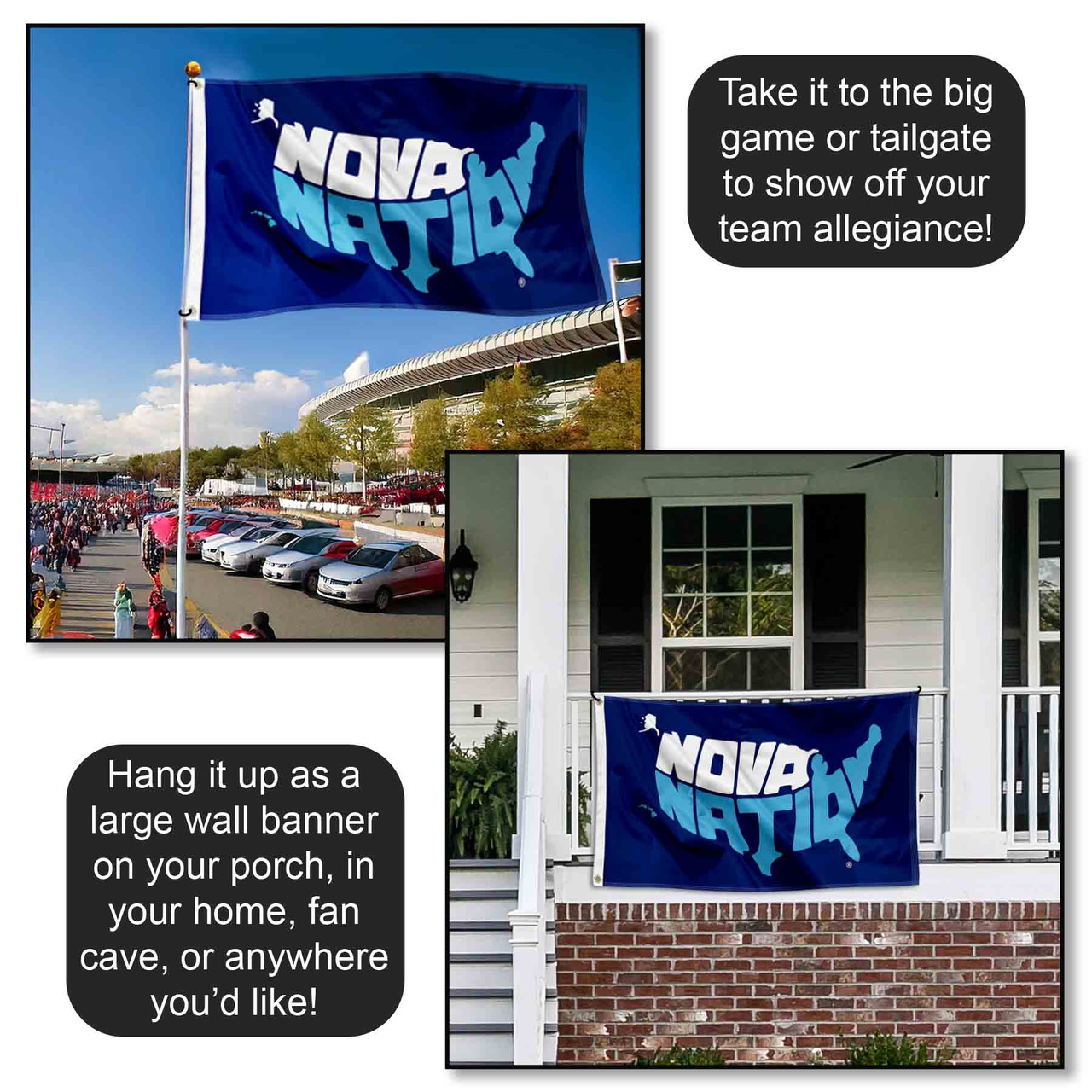 Villanova Wildcats Nova Nation Flag - State Street Products