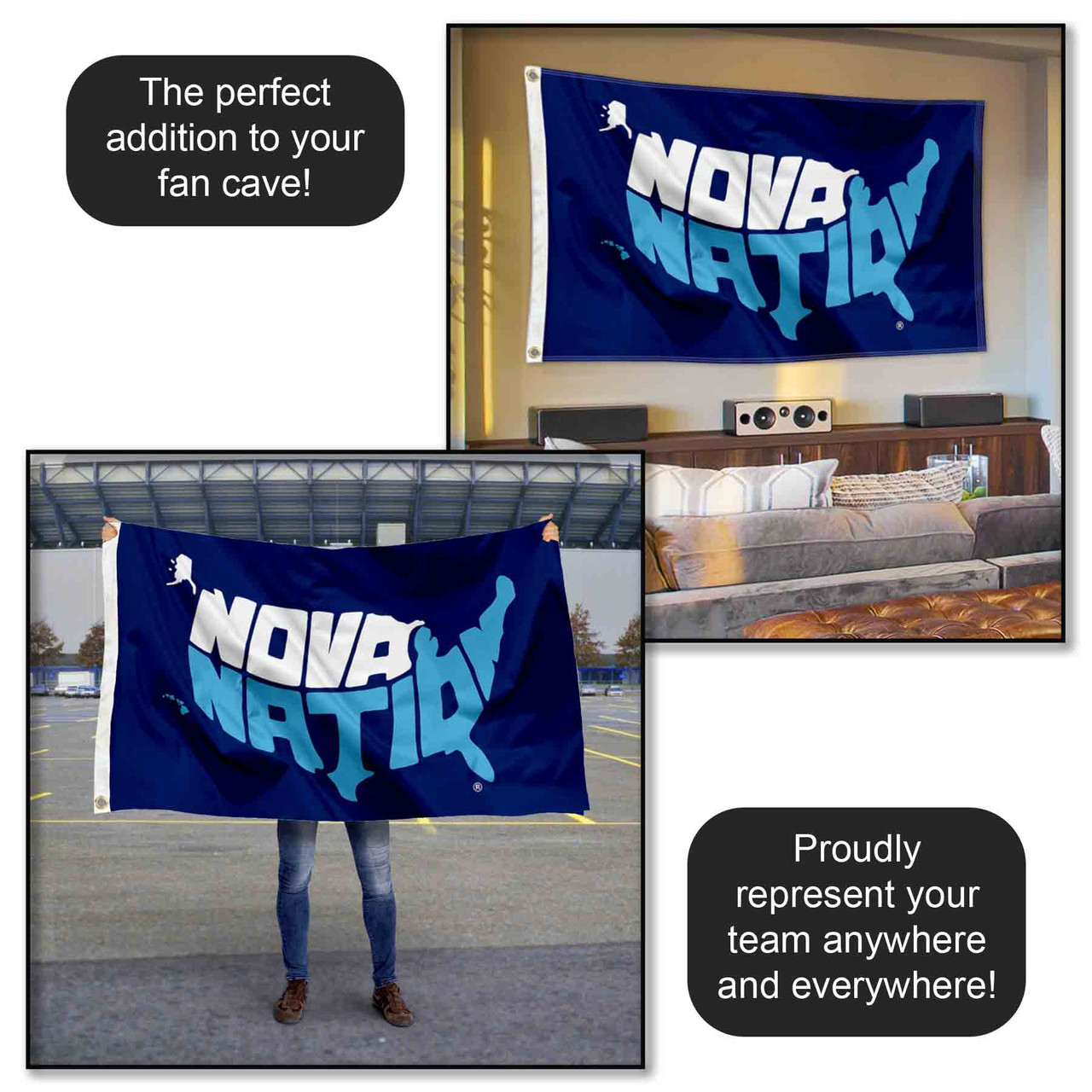 Villanova Wildcats Nova Nation Flag - State Street Products