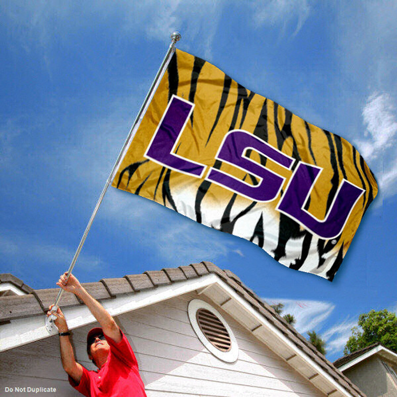 LSU, LSU 3' x 5' Tiger Stripes House Flag