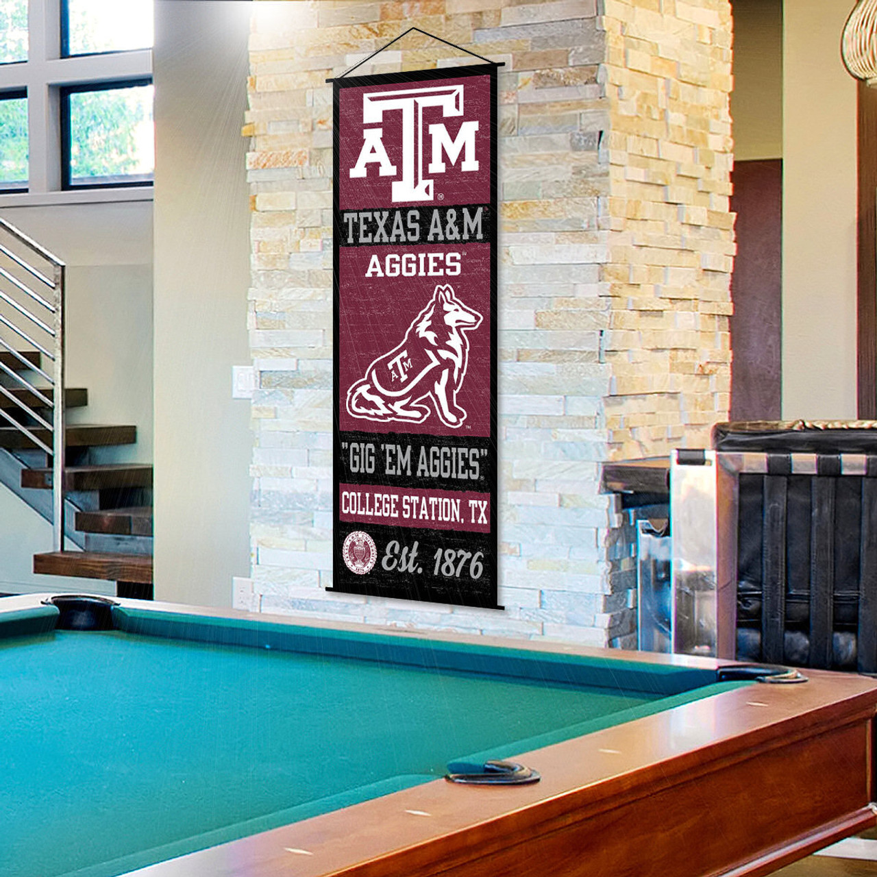 Texas A&M Aggies Gig Em Logo Pennant - State Street Products